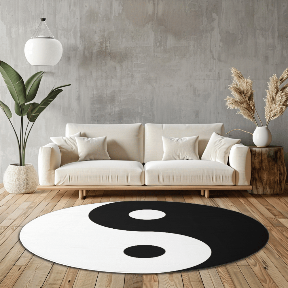 yin and yang rug