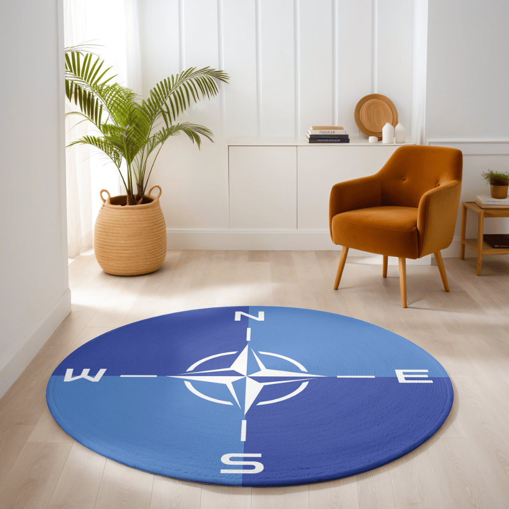 Compass Round Rug