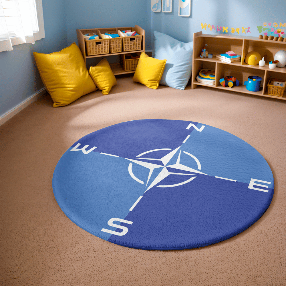 Compass Round Rug