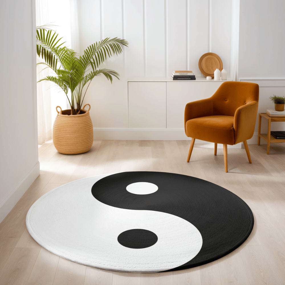 yin and yang rug