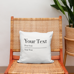 personalised text cushion dictionary definition personalised text style