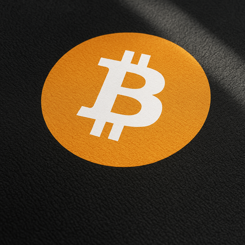 bitcoin logo crypto round rug black