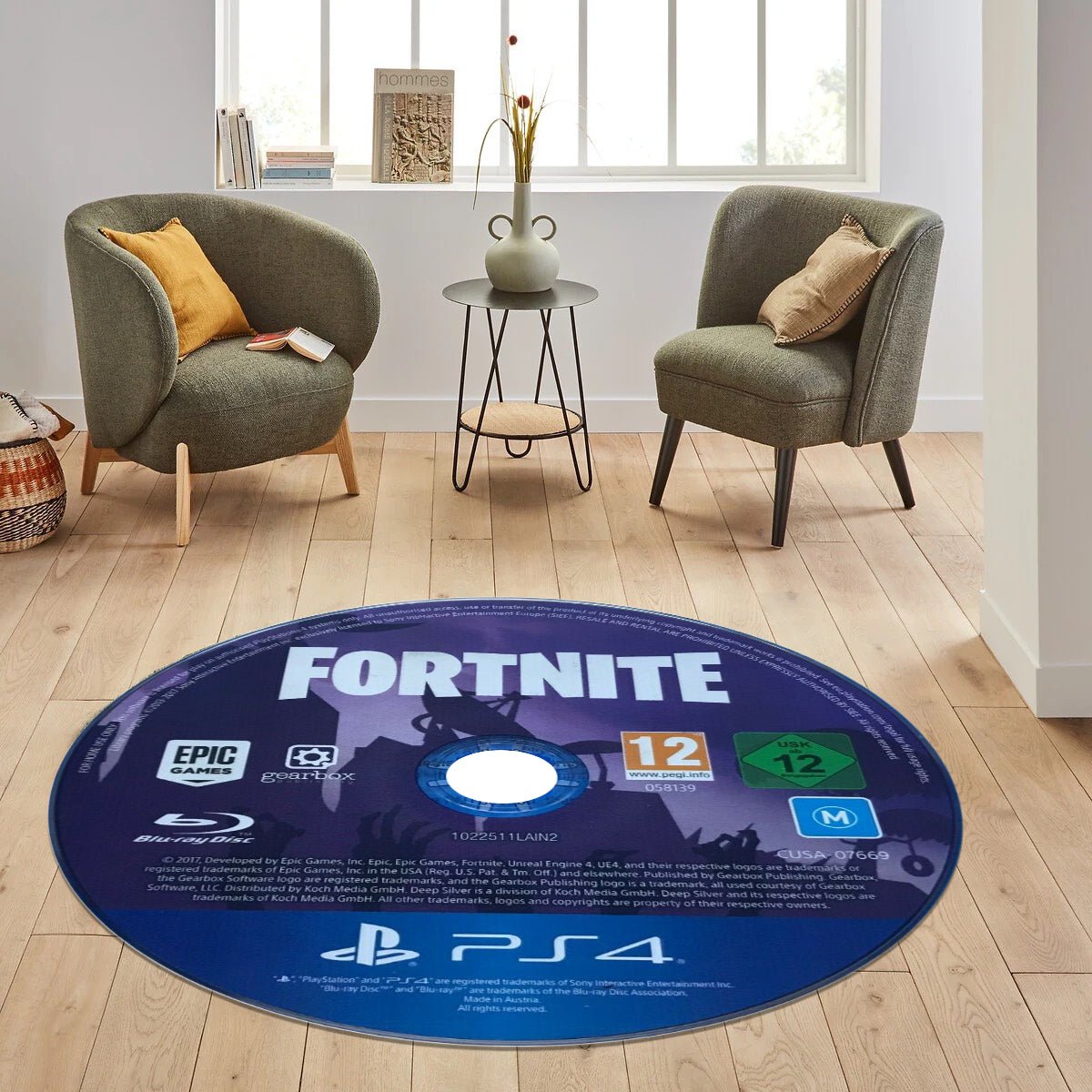 Fortnite Circular/Round CD Rug/Carpet/Mat