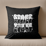 "Start Before You're Ready" graffiti text motivational cushion