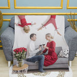 personalised photo throw blanket