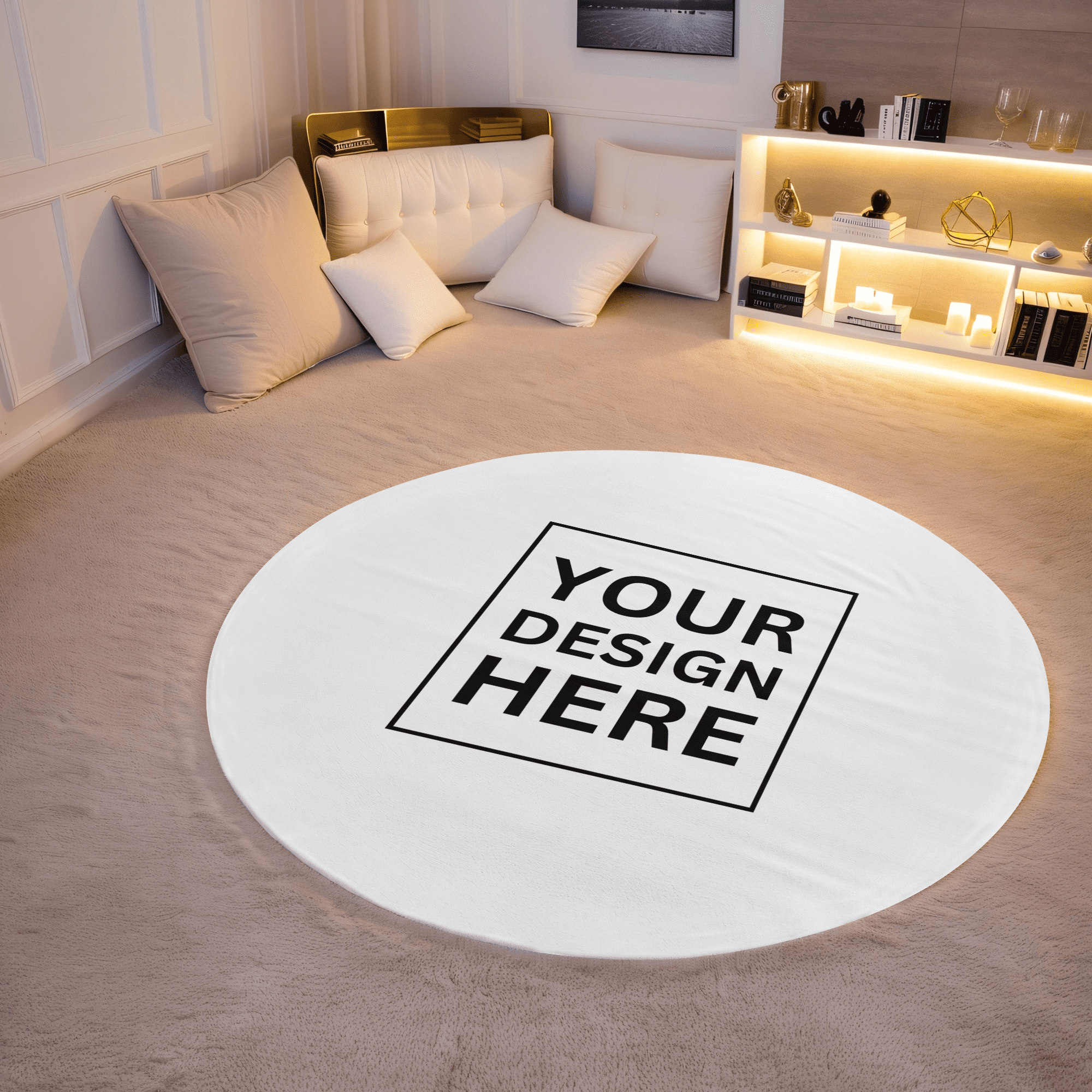 custom round area rug