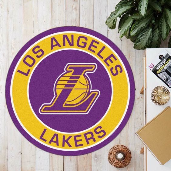LA Lakers Round/Circular Rug/Carpet/Mat