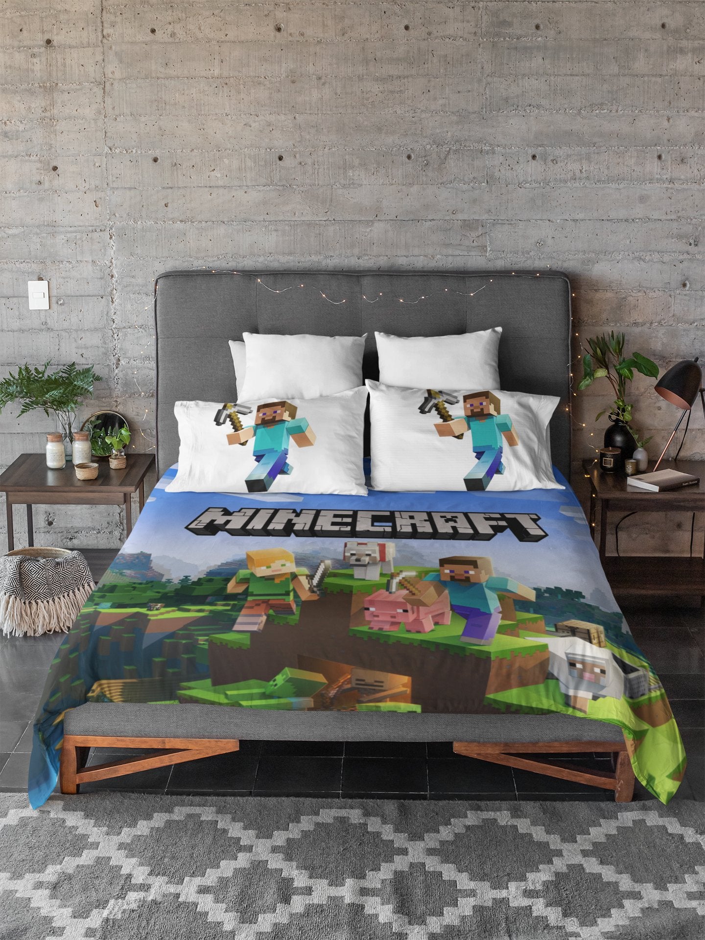 Minecraft Duvet and Pillow Covers