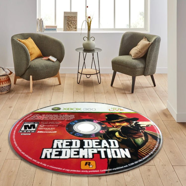 Red Dead Redemption Circular/Round CD Rug/Carpet/Mat