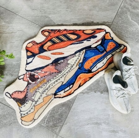 yeezy adidas sneaker rug